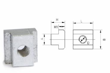 Gussaluminium T-Nutensteine mit M6 Gewinde für 10mm Nuten