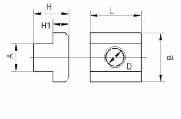 Gussaluminium T-Nutensteine mit M12 Gewinde für 14mm Nuten