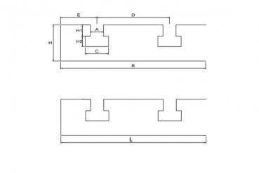 Preview: Stahl Kreuznutenplatte 8060 "X-Block"