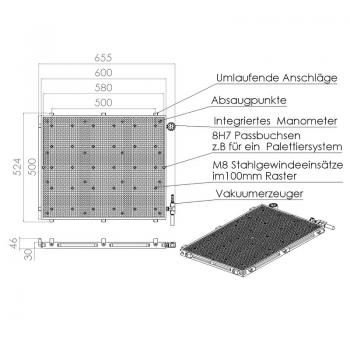 Vakuumtisch VT6050 RAL-Pro