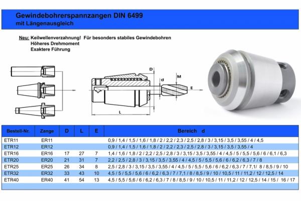 Spannzange ETR32 Ø 8mm