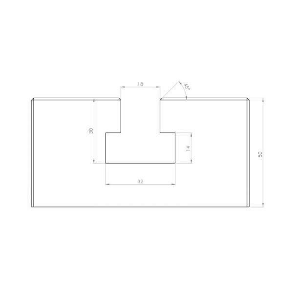 Stahl T-Nutenplatte 12050 "Big Block"